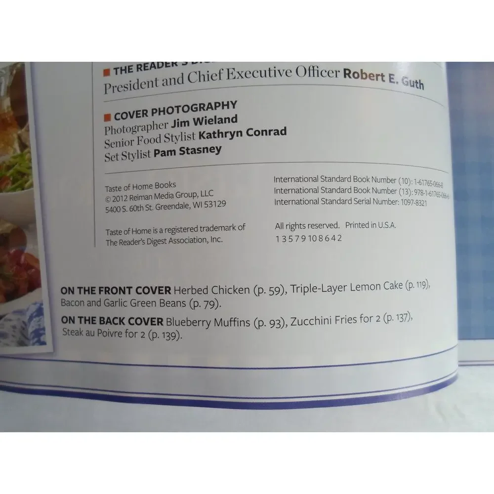 Taste of Home, The Best of Country Cooking 2012 HC GrannyChic ComfortClassic